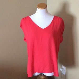 Bright Pink Polyester Blouse